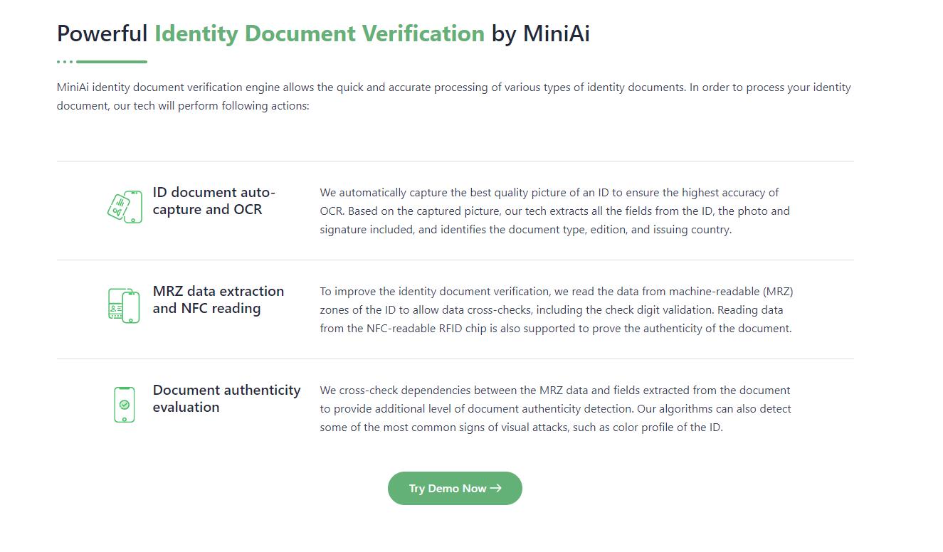 id card recognition full process by Miniailive