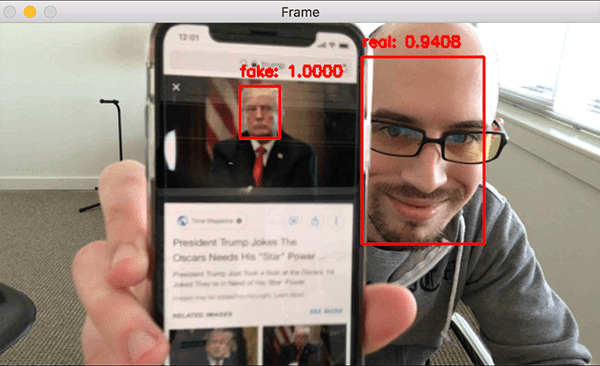 liveness detection using opencv single frame